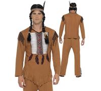 Disfraz Vaquero Indio Americano Nativo Completo Smiffys Beis, M-XL