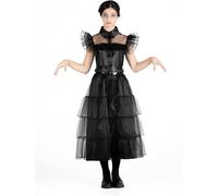 Disfraz Vestido De Baile Wednesday Addams Miércoles Addams Talla M
