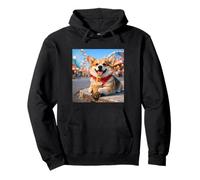 Disfraz Vintage de Corgi para niños y niñas, Bubble Tea Boba Meme Sudadera con Capucha