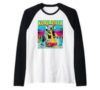 Disfraz Vintage de Koala Zilla para niños y niñas, Y2K Meme Koalas Camiseta Manga Raglan