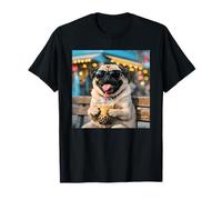 Disfraz Vintage de Pug Boba Tea Bubble Divertido para niños y niñas Adultos Camiseta