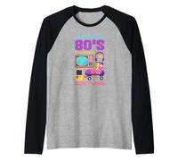 Disfraz Vintage de Regreso a los 80, Retro, Este es mi Disfraz de los 80 Camiseta Manga Raglan