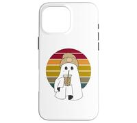 Disfraz vintage espeluznante lindo fantasma café helado Halloween Carcasa para iPhone 16 Pro Max