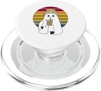 Disfraz vintage espeluznante lindo fantasma café helado Halloween PopSockets PopGrip para MagSafe