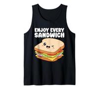 Disfruta de Cada sándwich Happy Sandwich Day Cute Sandwich Camiseta sin Mangas