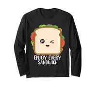 Disfruta de Cada sándwich Happy Sandwich Day Love Sandwich Manga Larga