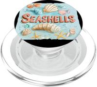Disfruta de la belleza de las conchas marinas junto a la orilla PopSockets PopGrip para MagSafe