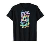 Disfruta De La Surf Ocean City Beach Maryland Retro Style Surfing Camiseta