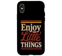 Disfruta de Las pequeñas Cosas en la Vida Mindfulness Alegre Positivo Carcasa para iPhone X/XS