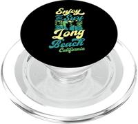 Disfruta del Surf Long Beach California Retro Style Surfing PopSockets PopGrip para MagSafe