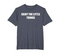 Disfruta Las Pequeñas Cosas Camiseta, Hombre Tallas Grandes, Azul Jaspeado, 5X Alto