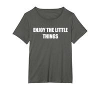 Disfruta Las Pequeñas Cosas Camiseta, Mujer Tallas Grandes, Asfalto, 4XL Grande