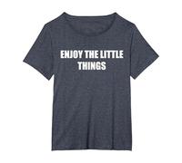 Disfruta Las Pequeñas Cosas Camiseta, Mujer Tallas Grandes, Azul Jaspeado, 6XL Grande