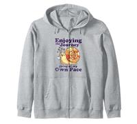 Disfrutando del Viaje yendo a mi Propio Ritmo Lindo café de Caracol Sudadera con Capucha