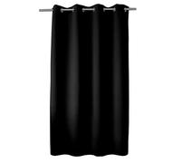 Disfrute de Home con 8 Blackout Cortina Ojales Poliéster Negro 140x180 cm