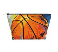 Disfrute del Bosquejo Colorido del Baloncesto Impreso, Bolsa de artículos de tocador Bolsa de Maquillaje Bolsa de cosméticos Bolsa de artículos de tocador de Viaje portátil