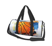 Disfrute del Bosquejo Colorido del Baloncesto Impreso, Bolsa de Viaje de Gran Capacidad, Bolso Redondo, Bolsa de Viaje Deportiva, Bolsa de Mano, Bolsa de Fitness