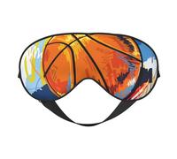 Disfrute del bosquejo colorido del baloncesto impreso, Cubreojos completos Antifaz bloqueador de luz Antifaz para dormir Antifaz suave con los ojos vendados Noche