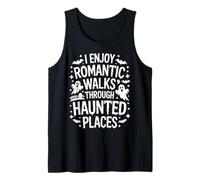 Disfruto de Paseos románticos por Lugares embrujados Caza de Fantasmas Camiseta sin Mangas