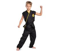 DISGUISE 123779K-15L, disfraz oficial de Cobra Kai para niños, con cinturón, color negro y blanco