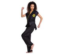 DISGUISE 123789STD-15L - Disfraz oficial de Cobra Kai Gi con cinturón negro, talla para adulto, para hombre, color liso, L-XL