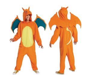 DISGUISE 124379D-20L CHARIZARD Deluxe - Disfraz y accesorios de Pokémon para adultos, color naranja