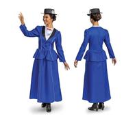 DISGUISE 144689E-EU-4 Disney MARY POPPINS ABRIGO AD L 12-14 Disfraz elegante, niñas, multicolor