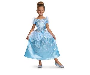 DISGUISE 156049K-EU - Disfraz clásico de Cenicienta del 100 aniversario (UE), talla XS (3T-4T), 3-4