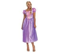 DISGUISE 158349B-EU Rapunzel Basic Plus - Disfraz de princesa Disney para adultos, mujer, multicolor, talla M