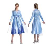 Disguise 158419N-EU Elsa Basic Plus - Disfraz de Frozen para adulto (UE), para mujer, multicolor, talla S