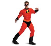 DISGUISE 66844D Disfraz clásico de Mr. Incredible para adultos, talla Disney, hombre, rojo, XL