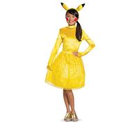 DISGUISE 90139L-20L PIKACHU GIRL - Disfraz y accesorios clásicos de Pokémon, amarillo, talla única