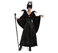 Disguise Adult Deluxe Maleficent Christening Black Gown Fancy Dress Costume Size 8/10