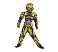 Disguise Bumblebee Movie Classic Muscle Costume, Yellow, Large (10-12)
