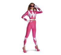 Disguise Costumes Disfraz de Mighty Morphin Power Rangers Pink Ranger Sassy para mujer, Rosa/blanco, S