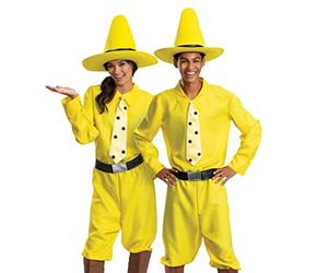 Disguise Curious George Person in The Yellow Hat Fancy Dress Costume For Adults Small/Medium