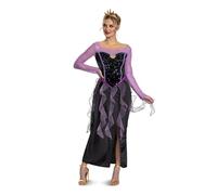 Disguise Disfraz clásico de Ursula de Disney para adultos, disfraz oficial de Disney para mujer, inspirado en Úrsula de La Sirenita, cuenta con un vestido morado característico