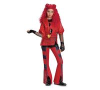 Disguise Disfraz de Descendientes rojo de lujo para niñas, disfraz oficial de Disney Descendants The Rise of Red, peluca no incluida