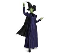 Disguise - Disfraz de Elphaba de Wicked, capa y sombrero oficial de lujo para mujer, talla 52-54