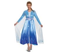 Disguise Disfraz de Elsa Frozen 2 de Disney para mujer, disfraz de lujo para adulto, color azul, talla grande