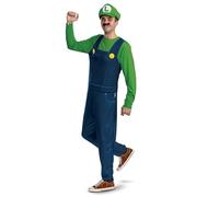 Disguise - Disfraz de Luigi para hombre, disfraz oficial de Super Mario Bros Elevated Classic para adulto