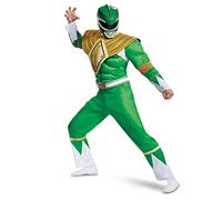 DISGUISE Disfraz de Power Rangers para adultos, color verde musculoso, disfraz de superhéroe para adultos, talla XL 79736D
