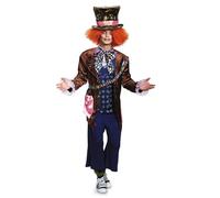 Disguise Disfraz de Sombrerero Loco de Lujo para Adultos, Multi Color, Small