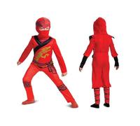 Disguise Disfraz lego Ninjago - Disfraz Kai Ninjago Rojo - Traje de Ninja - Talla XS - Para Niños 3 a 4 Años