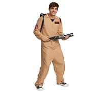 DISGUISE Disfraz oficial de los Cazafantasmas de los años 80 para adultos con protón inflable, hecho con material súper suave, disfraces de Halloween para adultos, talla L