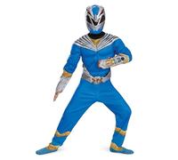 Disguise Disfraz oficial de Ranger azul para niños, disfraz oficial de Power Rangers con relleno muscular, talla infantil (4-6)