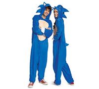 DISGUISE Disfraz oficial de Sonic para adultos, fabricado con material súper suave, disfraz de erizo, disfraz de Navidad, Halloween, para adultos, talla XL