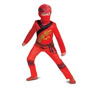 Disguise Disfraz Oficial lego Ninjago Disfraz Kai Ninjago Rojo - Traje de Ninja - Talla M - Para Niños 6 a 8 Años