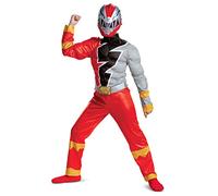 Disguise Disfraz Power Ranger Rojo Niño, Power Rangers Dino Fury, Disfraces con Músculos para Carnaval y Halloween, L