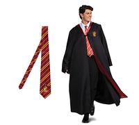 Disguise Disfraz unisex de Harry Potter Gryffindor, bata con capucha y corbata para adultos, Como se muestra, Large (42-46)